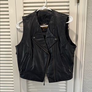 Women’s leather Harley vest